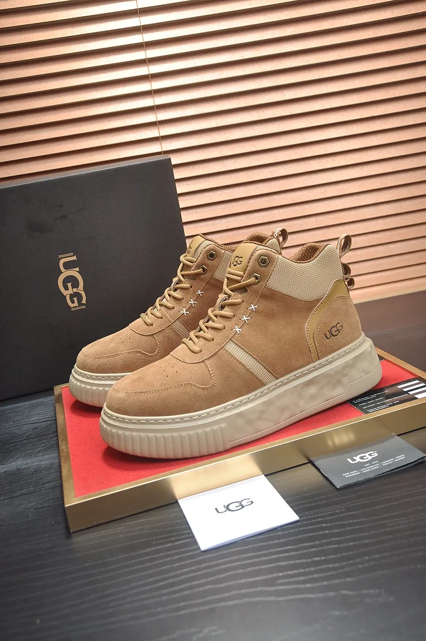 Men's shoes 💰640💶 [UGG] (full wool lining) top-end high-quality fur-in-one warm snow boots from Australia's warm luxury brand men's shoes, UGG-5877 official website synchronized, made of imported cowhide, carefully sewn...Imported rubber foam outsole (comfortable, soft, wear-resistant) The quality is really great...Exquisite workmanship, you can't put it down at first sight, available in sizes 39-44
